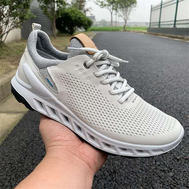 

Mens Lace Up Golf Shoes Breathable Leather Golf Sneakers Anti Slip Outdoor Spring Autumn Walking Footwear for Golfers Male