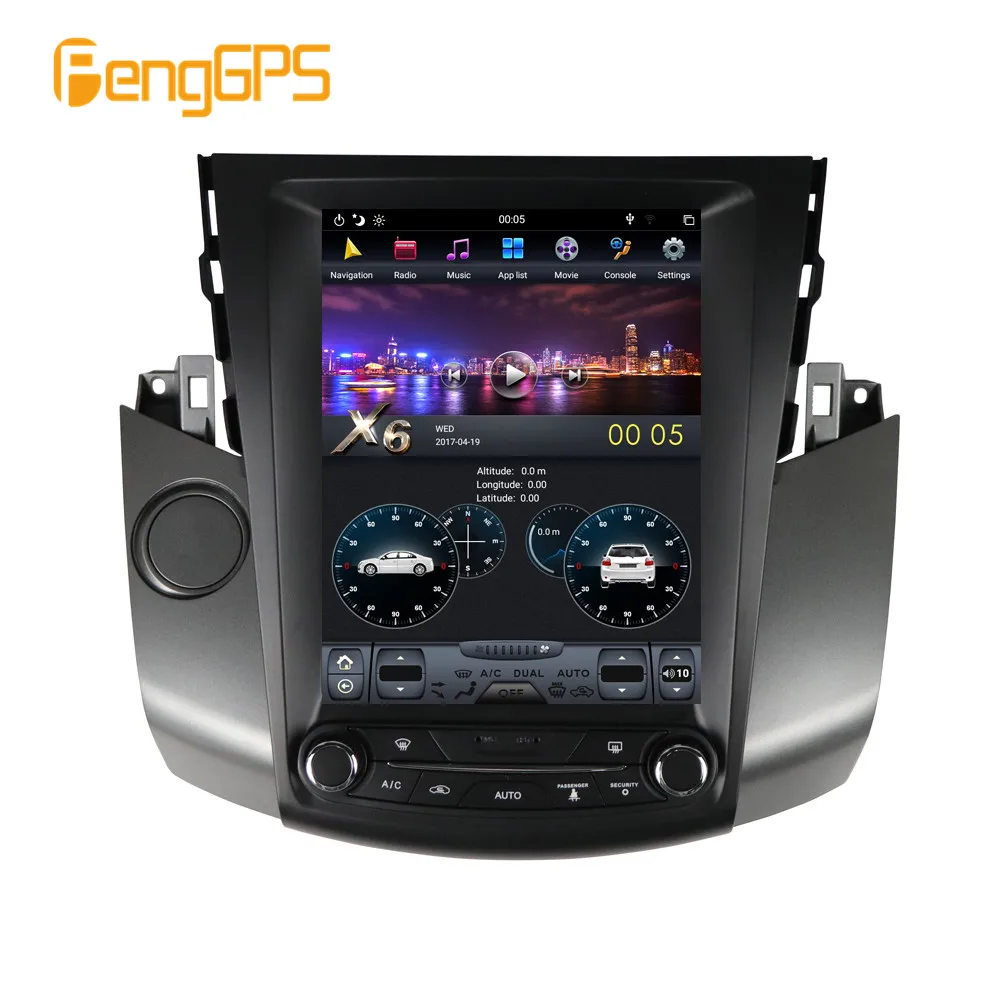 Excellent 10.4" 4+64 8.1 Tesla Style Car Radio Vertical Screen  for Toyota RAV4 2006-2011 IPS Screen 6 Core In-dash Carplay navigation 2