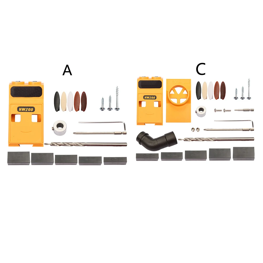 

Hole Locator Portable Screw Inclined Positioning Puncher Universal Guide Plates Splicing Pocket DIY Woodworking Tool Step Drill