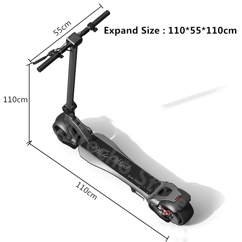 ЕС последние Mercane WideWheel Kickscooter 48V 500 W/1000 W двухмоторный умный электрический скутер с широким колесом 45 км/ч Ховерборд