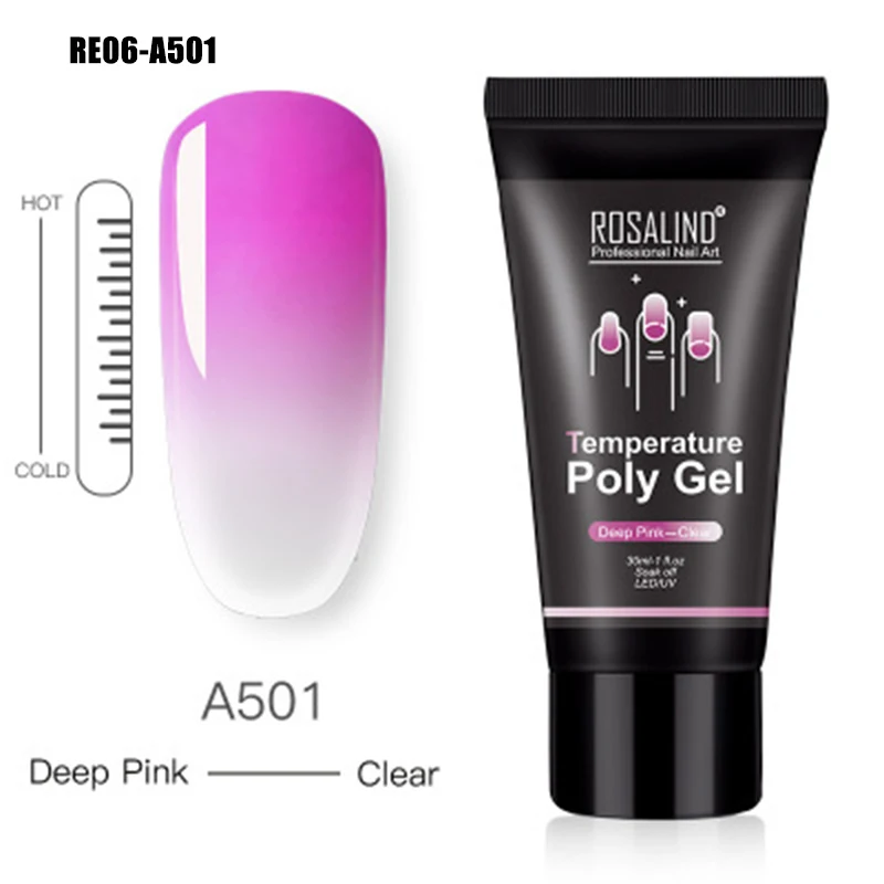 re06 a501 Гель для наращивания ногтей с изменением температуры и цвета, инструмент для наращивания ногтей FM88 - Цвет: re06 a501