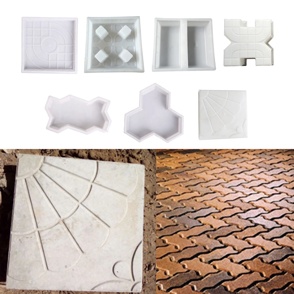 Driveway Paving Brick Patio Concrete Slabs Path Garden Walk Maker Mould