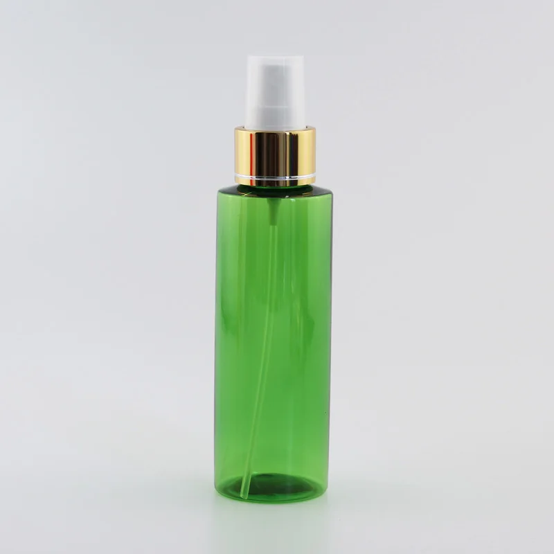 120 мл X 40 пустой цветной пластиковый флакон для косметики с золотой спрей насос многоразового использования флакон духов 4 унции насос для мелкодисперсного разбрызгивателя контейнер - Цвет: Green Bottle White