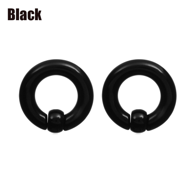 Acrylic BCR Big Large Size Captive Bead Ring Ear Tunnel Plug Expander Gauges Nose Septum Ring Earring Piercing Body Jewelry