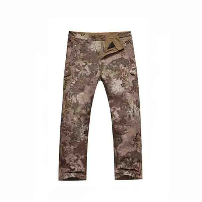 Tadcp Camouflage Color Windproof Waterproof Shark Skin Soft Cover Trousers