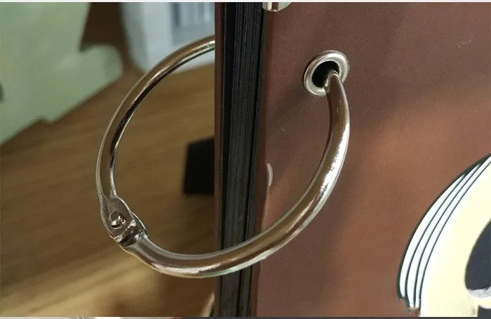 10pcs/pack Metal Easy Ring Paper Book Various models Loose Leaf Binder Bronze Silver Ring Keychain Key Ring