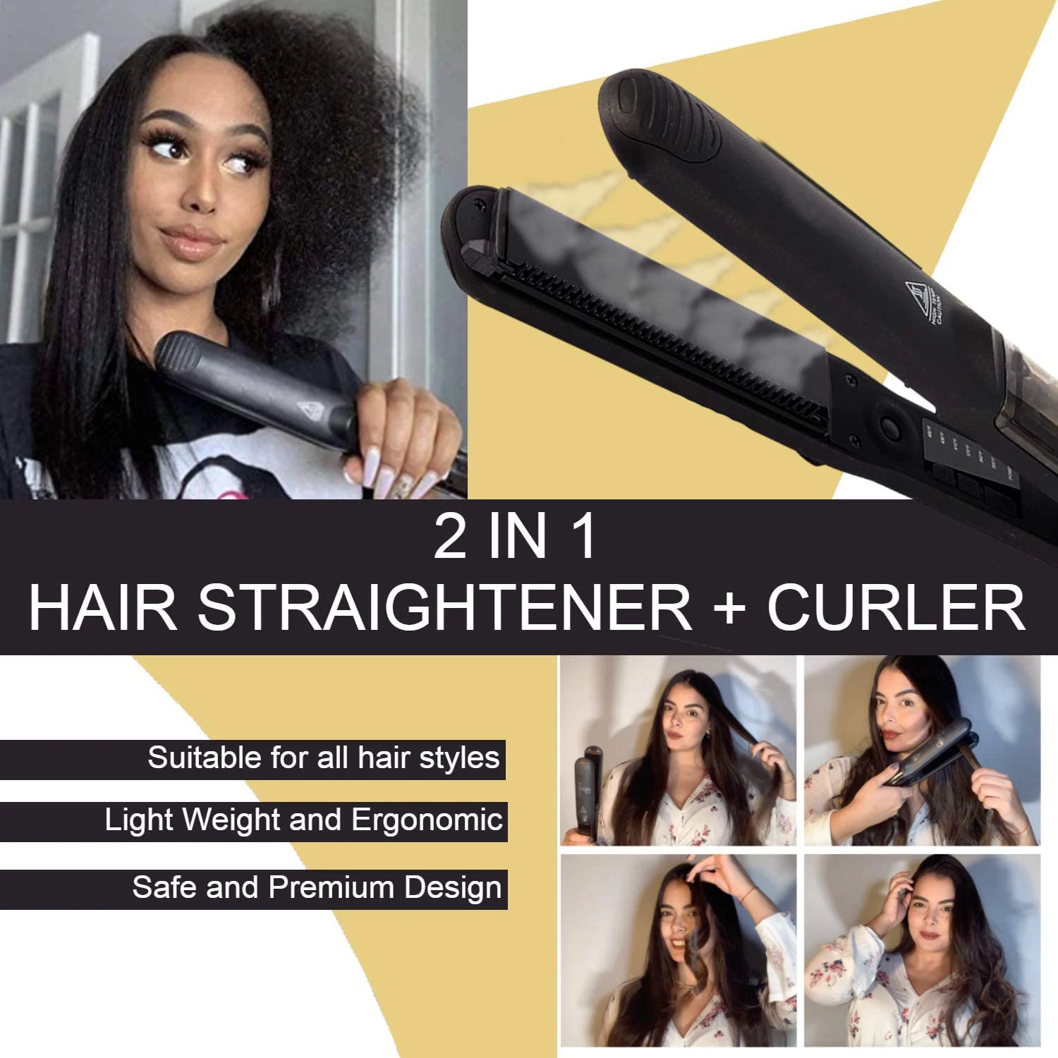 Ceramic hair straighteners with steam фото 115