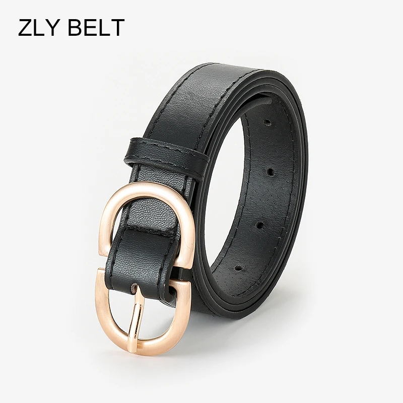 

ZLY, Новое поступление 2021, однотонный ремень для мужчин и женщин, унисекс, из искусственной кожи, металлический, с двумя кольцами, пряжка, пояс, Официальный модный ремень