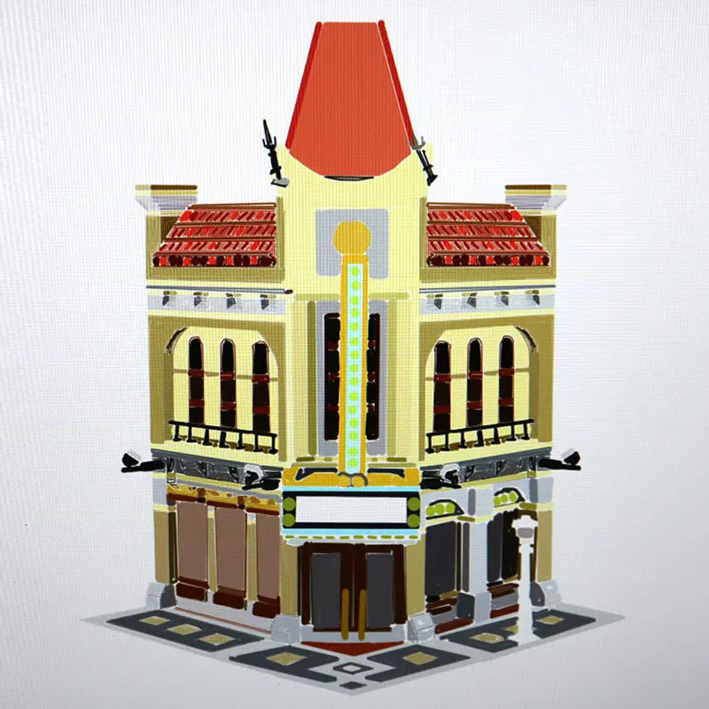 

15006 Ideas Series The Palace Cinema Model Building Blocks Set Compatible With 10232 Classic House Architecture Toys