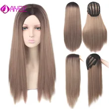 Aiyee26 ''длинные волосы парик средней точки тепла синтетический парик косплей устойчивый зеленый градиент цвета волос парик Омбре синтетический парик