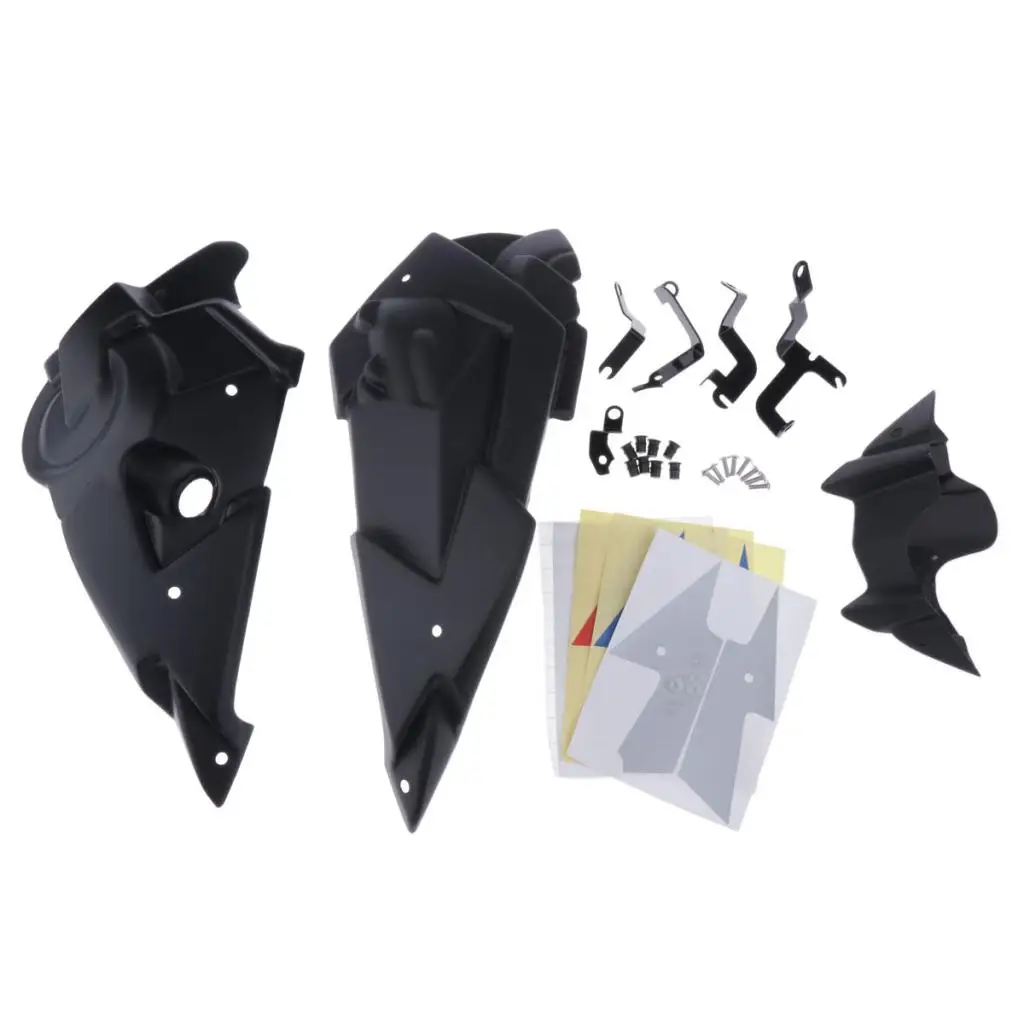 

1 Pair Black Motorcycle Tank Side Fairing Panel- Gas Tank Trim Insert Cover For Yamaha MT07 2014-2019, ABS Plastic
