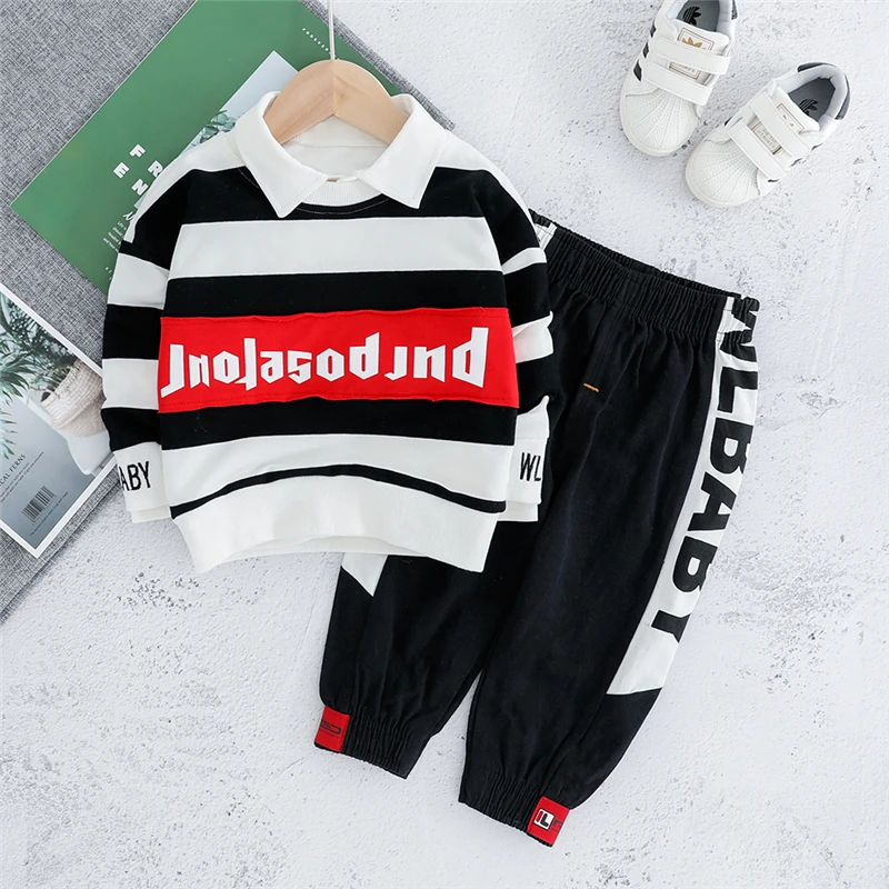 HYLKIDHUOSE 2019 комплекты одежды для малышей осенняя одежда маленьких мальчиков и