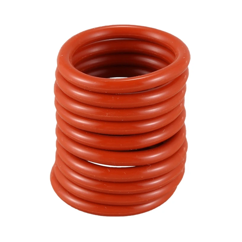 

28 mm x 3 mm Silicone O Ring Oil Sealing Washers Red 10 pcs