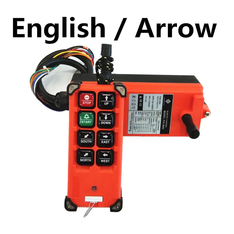 Color: VHF310-331MHZ65-440V Calvas F21-E1B Uting 8 button crane and electric hoist Industrial remote control 