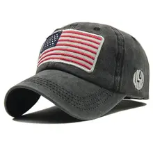 Baseball Cap Women Men American Flag Embroidered Cotton Hat Headwear Outdoor Sports Wear With Adjustable Back Closure