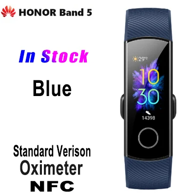 Huawei Honor Band 5, умный браслет, браслет, часы, Amoled, сенсорный экран, спортивный, для плавания, пульса, крови, кислорода, сна, трекер - Цвет: Band 5 NFC