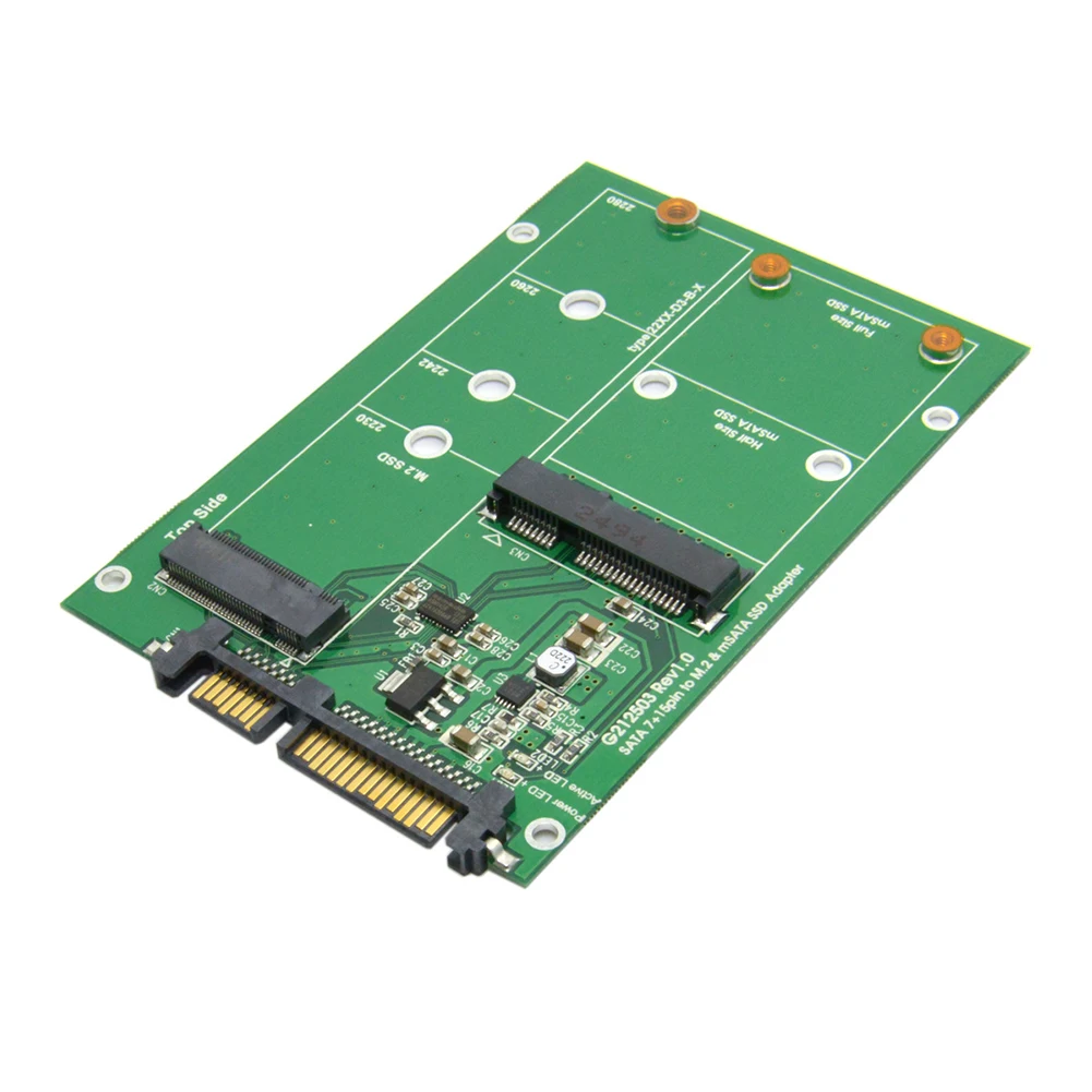 

SATA3 To M.2 PCI Express Over-Current Protection Expansion Boards Support Hard Drive MSATA SSD Dual Use Accessories Adapter Card