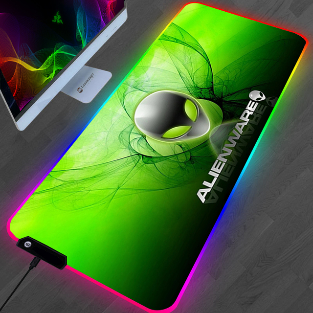 Alienware Gaming Mouse Pad  XXL Large PC Gamer Keyboard Desk Mat 900x400 LED Computer Accessories Tapis De Souris Mousepad