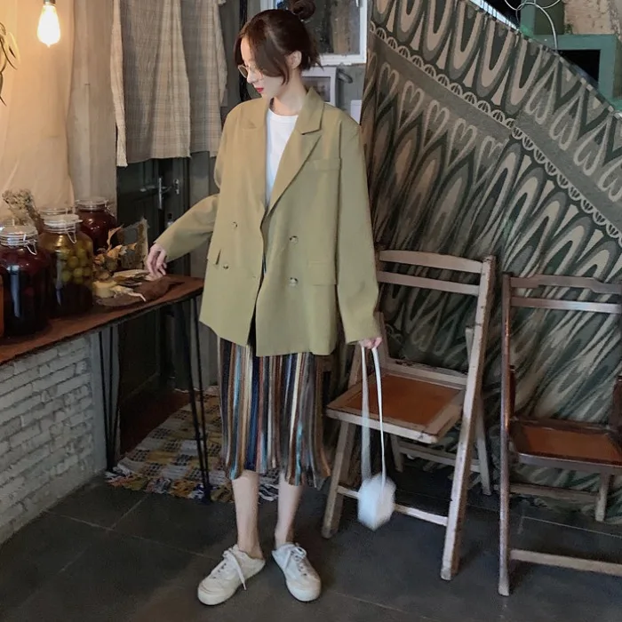 

Suit Jacket Women's 2019 New Style Autumn Korean-style Students Elegant Loose-Fit Versatile Long-sleeved Cardigan Tops Fashion I