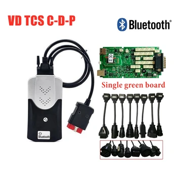 

Best Quality Single Green board new shape 2016R0 keygen with bluetooth obd obdii diagnostic scan tools+8pc Truck Cables freeship