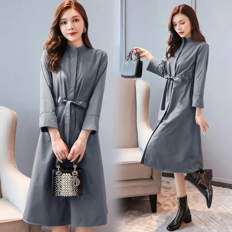 

Ultra-Thin-Trench Coat Women's Mid-length Summer Korean-style Slim Fit Slimming 2019 Summer Wear New Style Single Layer Trench C