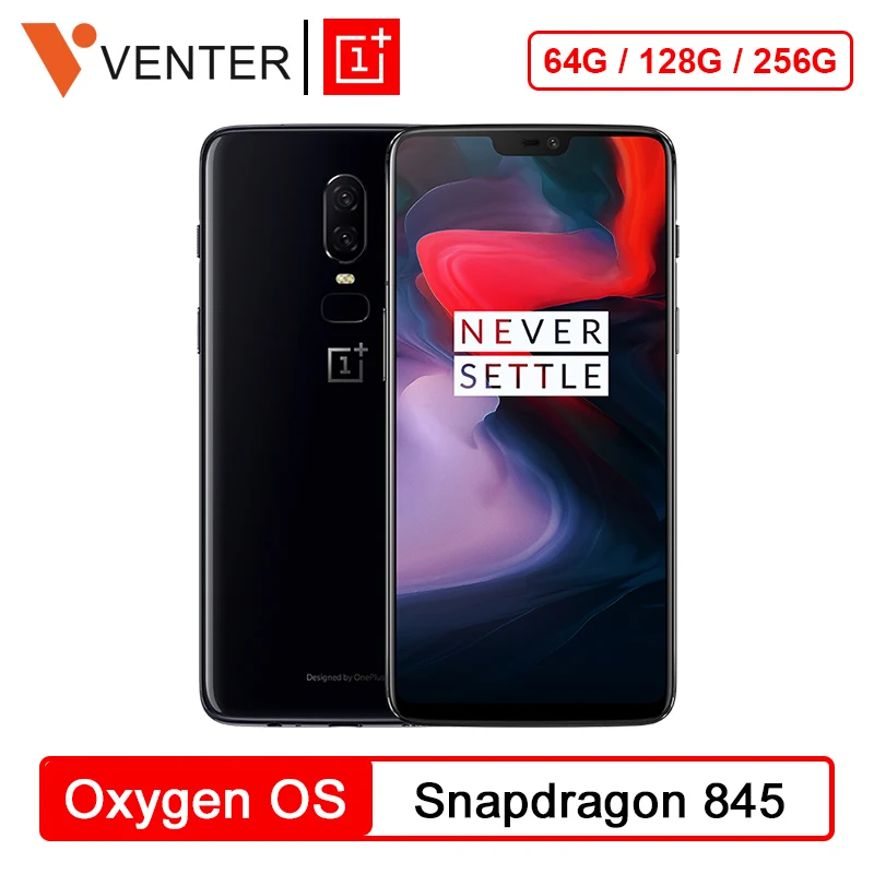 Глобальная rom OnePlus 6 6 GB/8 GB ram 128 GB/256 GB rom Snapdragon 845 Octa Core 6,28 ''FHD 20MP AI двойная камера распознавание лица смартфон NFC