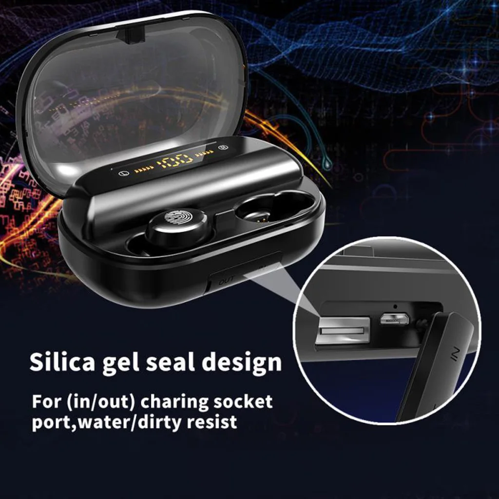

V11S High quality IPX7 Waterproof Wireless Earphone Sweatproof Blutooth 5.0 Headphones for Iphone Samsung Bluetooth Headset