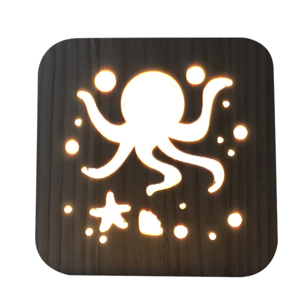 D Креативный художественный Декор лампа свет 3D ночной бумажный светильник узор живопись светодиодный стол цветной теневой ящик декоративная рама для дома подарок W0827 - Цвет: D
