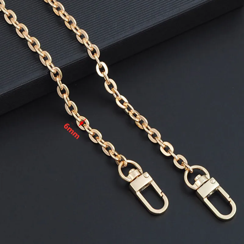 New O Shape Bag Chain 6mm Metal Replacement Purse Chain Shoulder Crossbody Bag Strap for Cluth Small Handbag Handle DIY Fashion