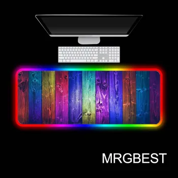 

MRGBEST Purple color stripes Gaming RGB Large Anime Mouse Pad Mat Computer pad Led Backlight Keyboard Desk