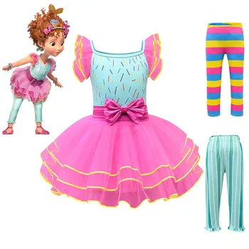 

Baby Girl Nancy Dress Up Dresses Kids Fancy Nancy Ball Gown Flying Sleeve Tutu Frock Pants Sets Small Child Summer Casual Outfit