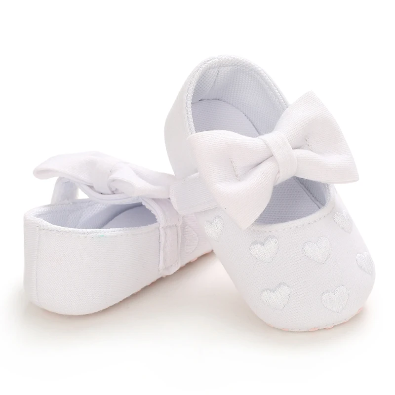 Baby Girl Cotton Shoes Retro Spring Autumn Toddlers Prewalkers White Cotton Baptism Shoes Infant Soft Bottom First Walkers 0-18M - 4