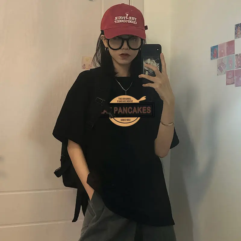 harajuku vintage gothic graphic punk clothes shirt clothing top женские футболки Women's t-shirts korean cotton Oversize Tops