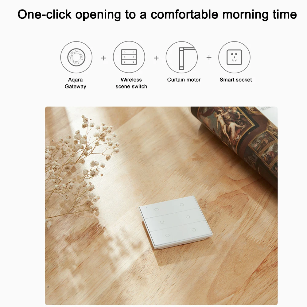 Умный переключатель Xiaomi Aqara oppple Zigbee, светильник, умное управление приложением, беспроводной настенный переключатель, работает с приложением Mijia для Apple Homekit