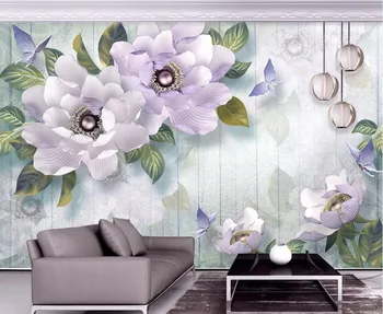 

CJSIR Custom Wallpaper 3D Three-dimensional Relief Peony European Retro TV Background Wall Paper Home Decoration Wallpapers