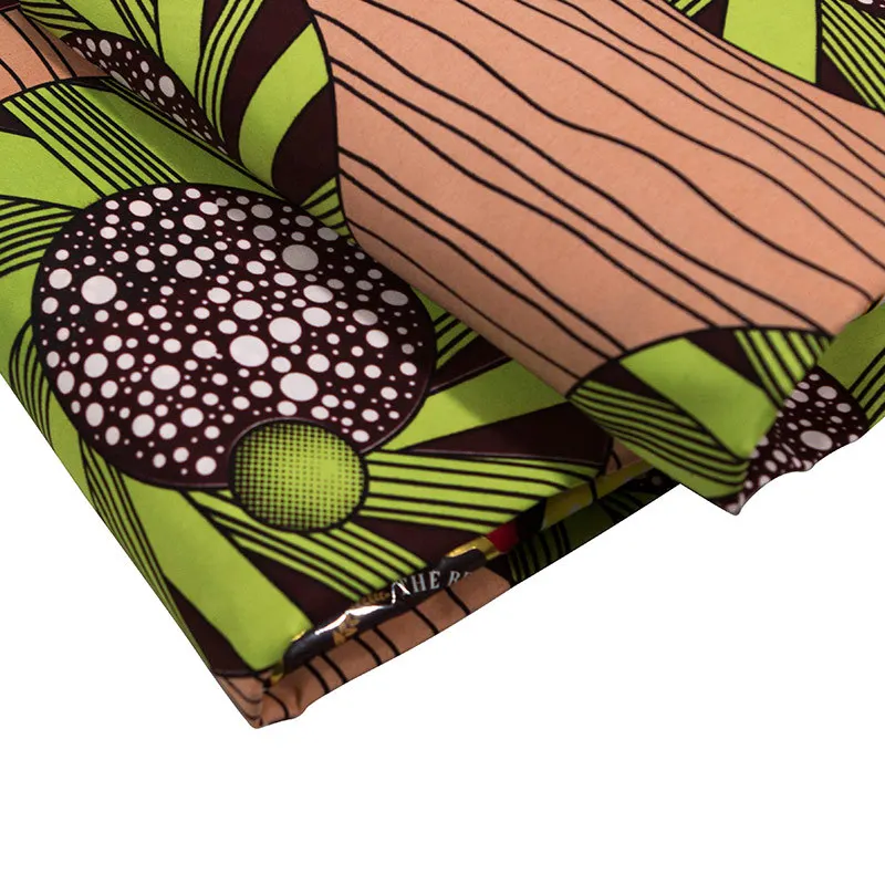 Новое поступление моды голландский батик в африканском стиле воск зеленый круглый Печатный Ткань Pagnes африканская настоящая парафинированная ткань с принтом 6 ярдов