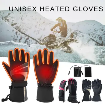 

Winter Five-finger Electric Heating Thickening All-finger Sports Gloves USB Charging High-heat Battery Box Unisex Heated Gloves