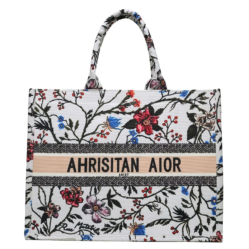 

Printed Tote Bag Women's Bag 2020 Embroidered Canvas Tote Bag Fashionable Large Capacity Shopping Bag Everyday Bag