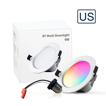 

9W Bluetooth Smart Downlight US Standard Mesh Downlight RGB Promise Dimming Group Control APP Control Work with Alexa
