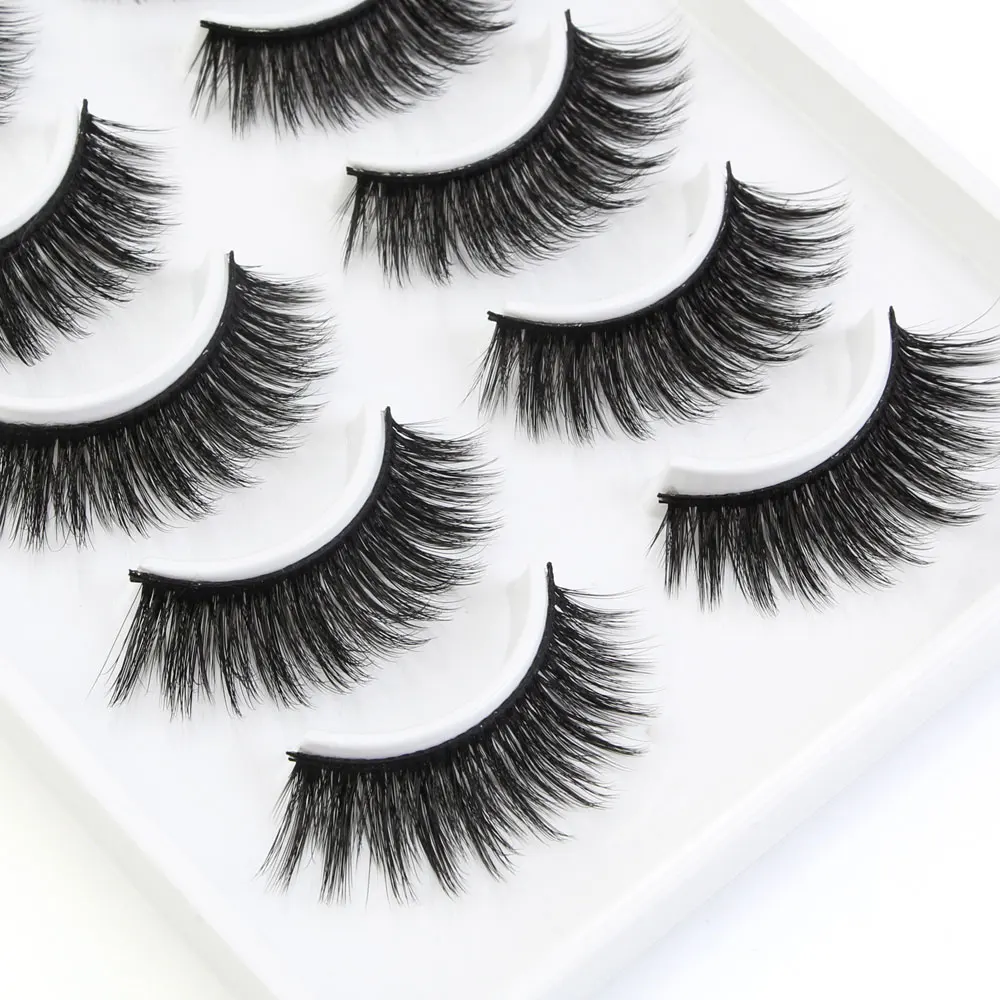 Wholesale Eyelashes 50 pairs 3d Mink Lashes Fuffy Thick Mink Eyelashes Extension Makeup False Eyelashes In Bulk