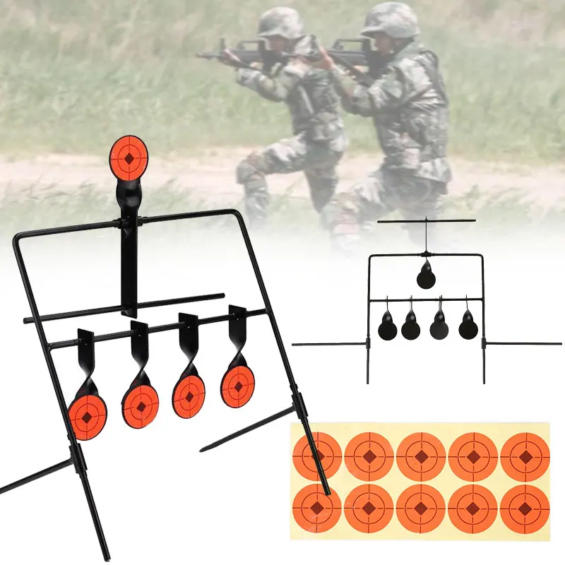 Shooting Target Tactical Airsoft Paintball Metal Reset 5-Plate Restting Shooting Target Swing Target Rifle