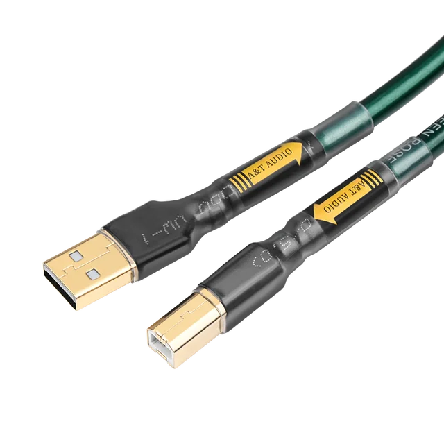 Silver Plated Hifi Usb Cable High Quality 6n Occ A B C B Cable Type Dac