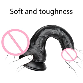 Black Realistic Dildo for Woman with Strong Suction Cup Silicone huge Penis Fake Dick G-Spot Orgasm Adult products 18 sex toys 3