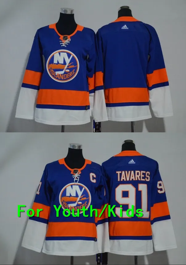 Молодежная вышивка сшитая Нью-Йорк#91 Джон Таварес Дети Джерси