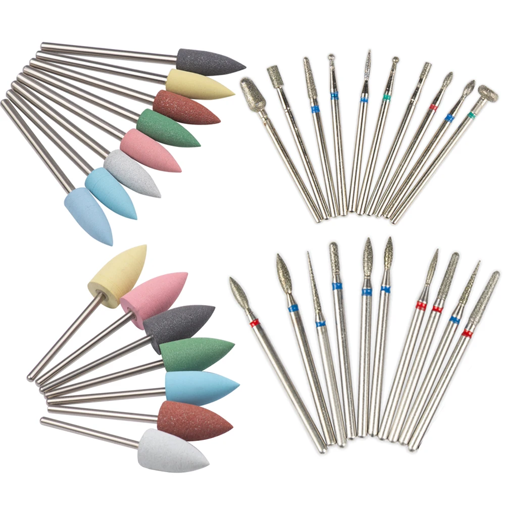 Cortador para manicura, fresa de cerámica de silicona y Goma, pulidora, pulidora eléctrica