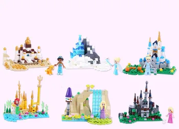 

Decool 70210 70215 Friends Series Princess Mermaid/Aladdin lamp/Cinderella Building Block Bricks Christmas birthday Gifts