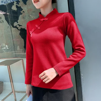 

2019 Rushed Sweater Wind Restoring Ancient Ways Long-sleeved Collar Knitting Render Unlined Upper Garment Of Cultivate Morality