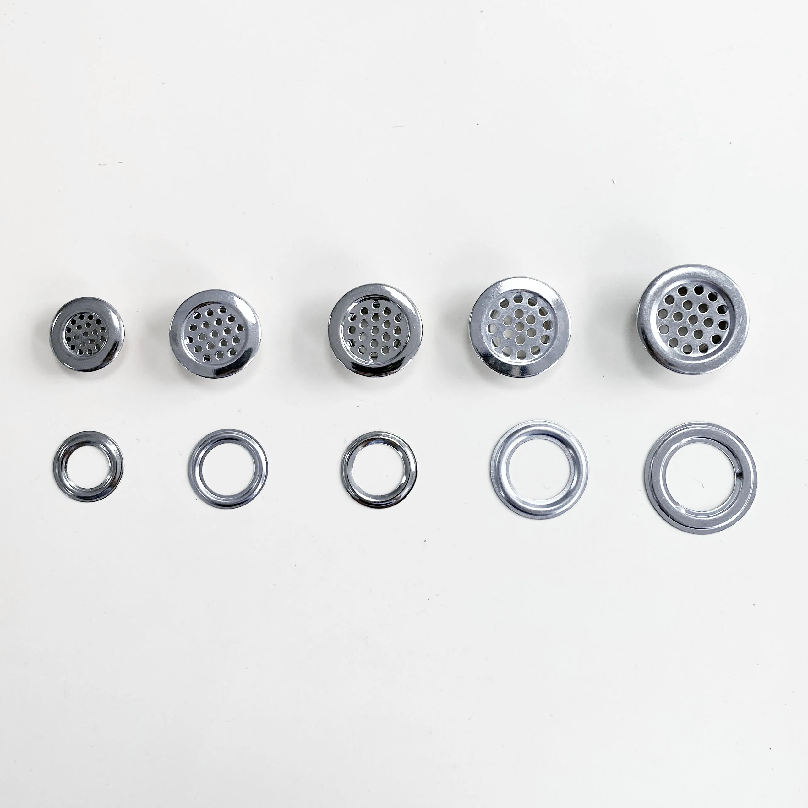 Brass material mesh eyelet with tools anti rust diameter 19 MM or 20 MM or 22 for apron and bags rivet eye button