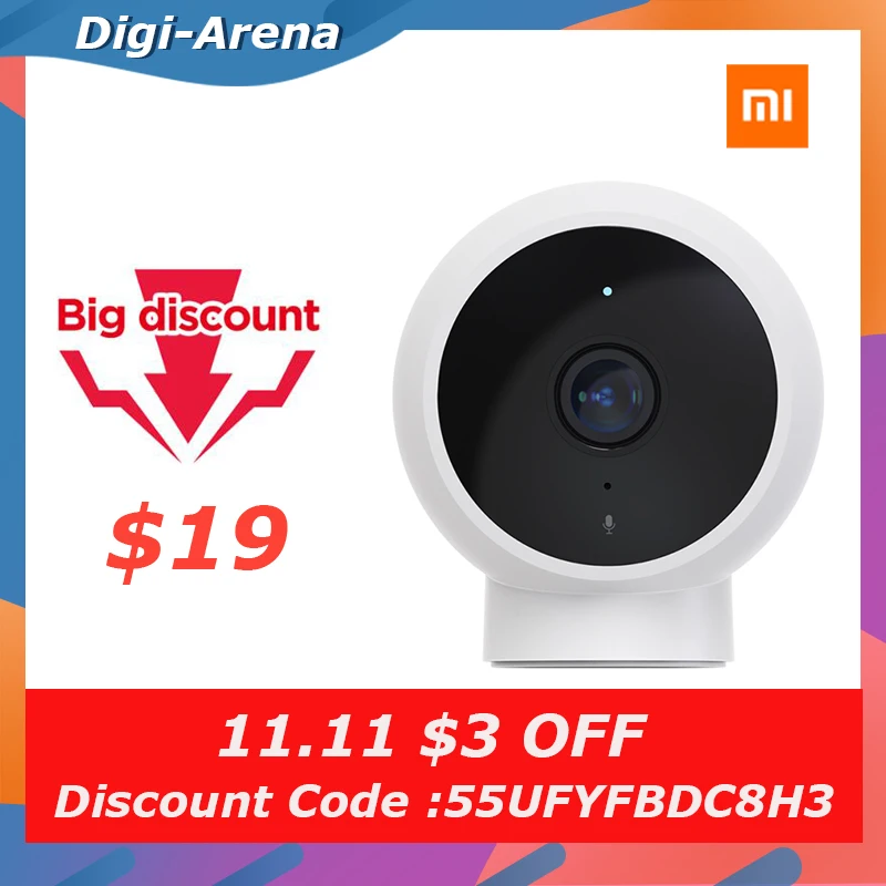 Оригинальная смарт камера Xiaomi Mijia стандарт 1080P 170 градусов 2 4G WiFi ИК ночное видение