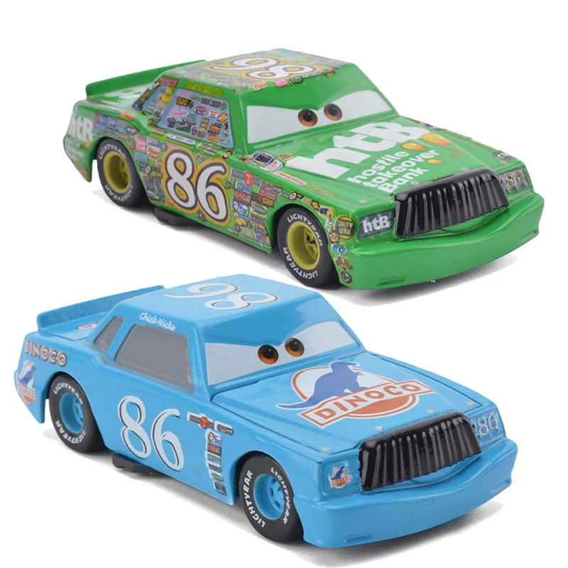 Игрушечные машинки Disney Pixar машина 2 3 HTB номер 86 Зеленые и синие 1:55 литой